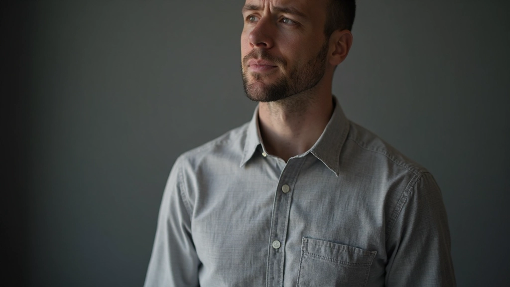 Close-up van een man die concentreerd aan uitspraak oefent