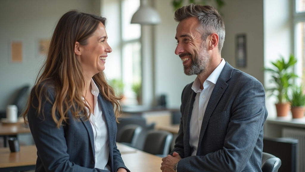 Twee mensen in gesprek met elkaar, natuurlijke conversatie en lichaamstaal